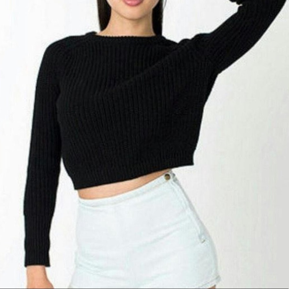 Original American Apparel Crop Fisherman Sweater